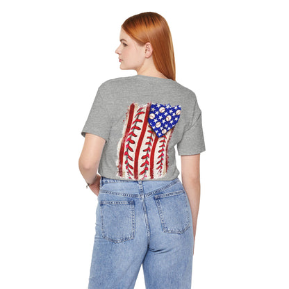 Patriotic Baseball Tee, Unisex T-Shirt, Independence Day Apparel, Sports Fan Gear, Summer BBQ Outfits, Casual Everyday Wear