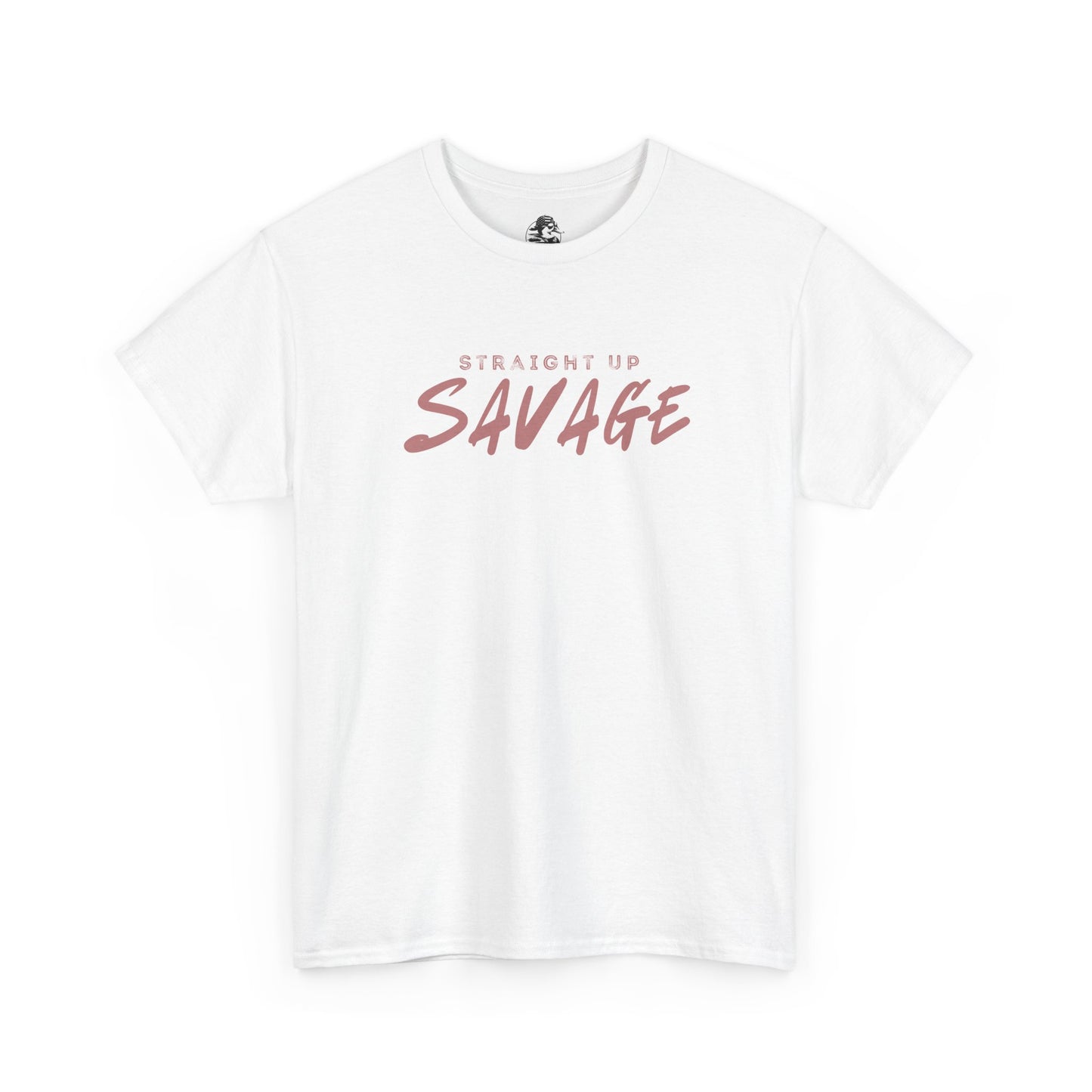 Unisex Heavy Cotton Tee - "Straight Up Savage" Apparel, Funny Gift for Friends, Casual Wear, Street Style Clothing, Birthday T-Shirt