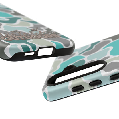 Turqoise old school camo Phone Case - Life Lessons Outdoors