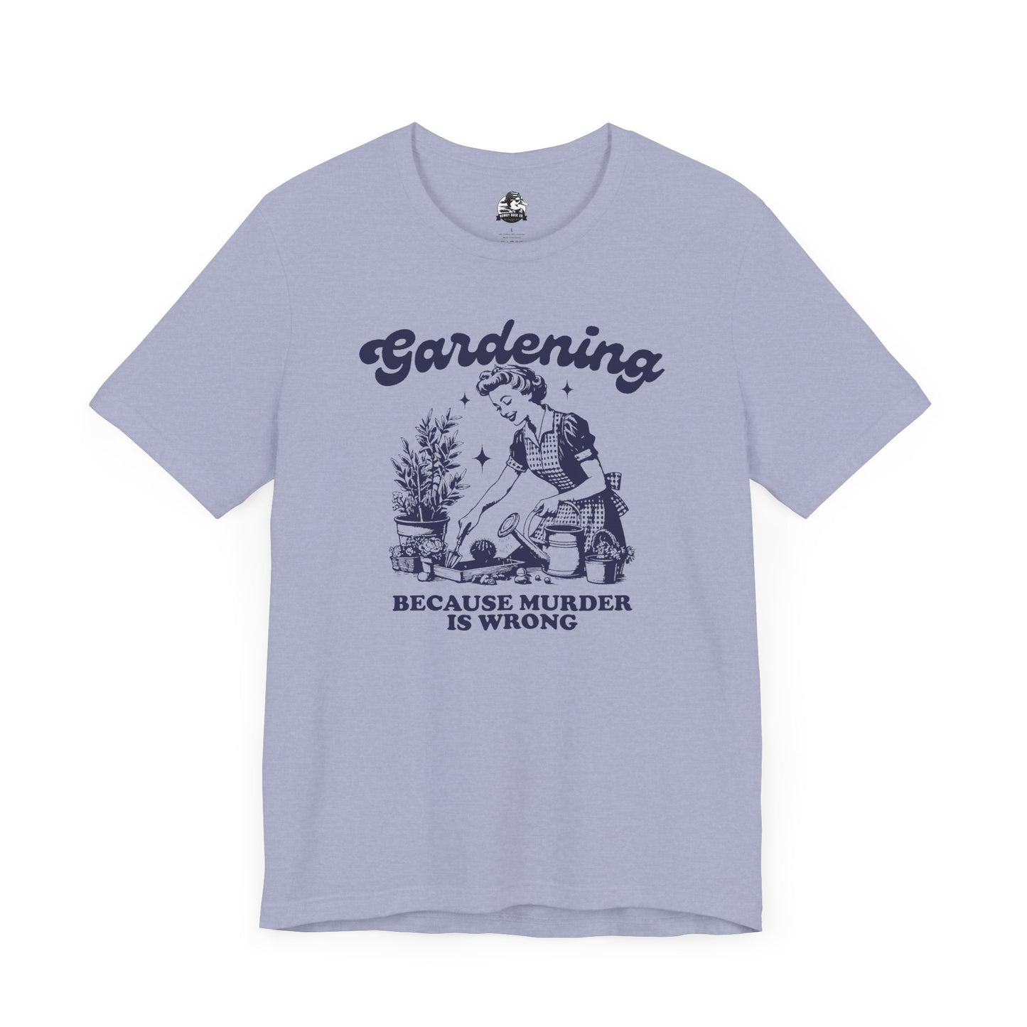 Gardening Humor Tee: "Because Murder Is Wrong" Unisex Jersey Shirt, Funny Gardening T-Shirt, Gift for Gardeners, Plant Lover Apparel, [...]