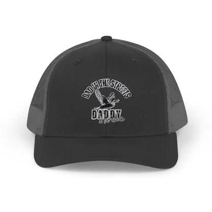 Dad in the streets, Daddy in the sheets - Embroidered Mesh Snapback Hat
