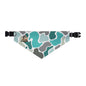 Stylish Turquoise Camo Pet Bandana Collar for Dogs - Perfect for Outings and Celebrations