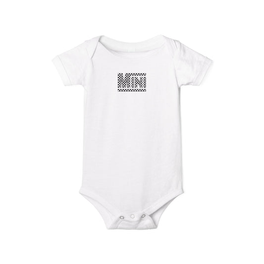 Racing Checkered Flag - Mini - Short sleeve Baby Onesie