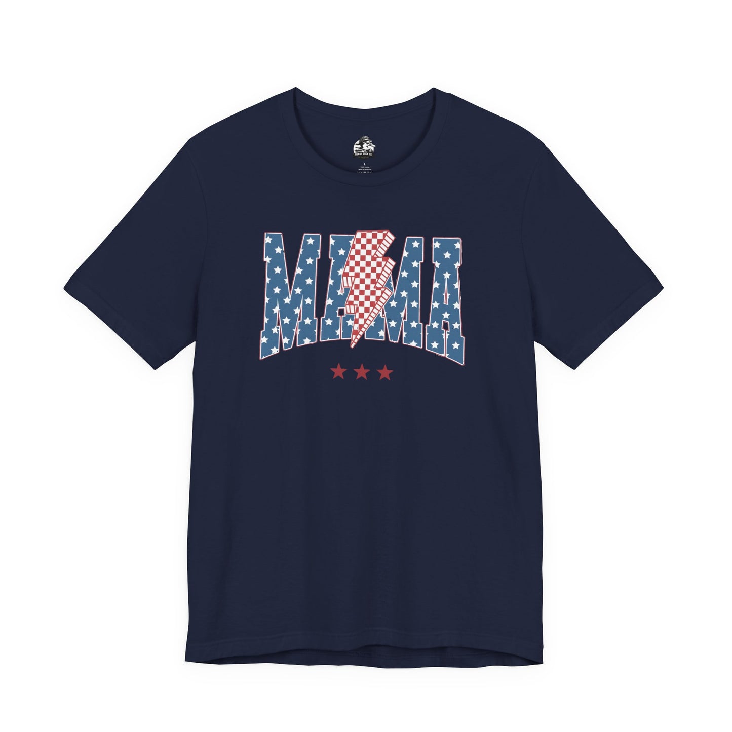 Comfy Women's Graphic tee - Mama -Stars & stripes -lightning bolt