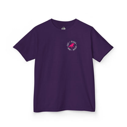 Kids Horse Riding Tee- Eat Sleep Ride Horses Repeat