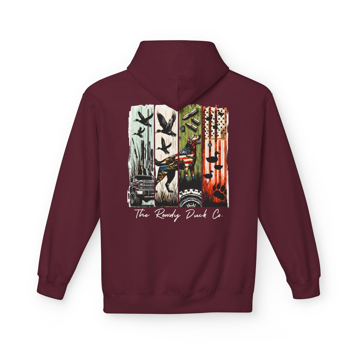 The RowdyDuckCo. -Graphic Hoodie - American Flag Country