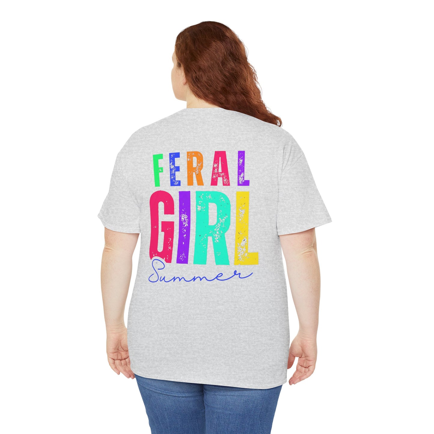 Feral Girl Summer Tee, Trendy Unisex T-Shirt, Casual Summer Wear, Gift for Friends, Festival Outfit, Playful Graphic Tee