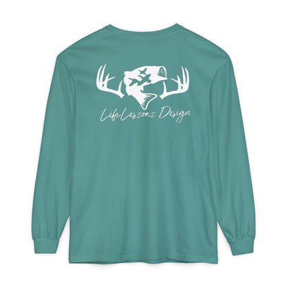 Life Lessons Design fishing & Hunting Long Sleeve Tee
