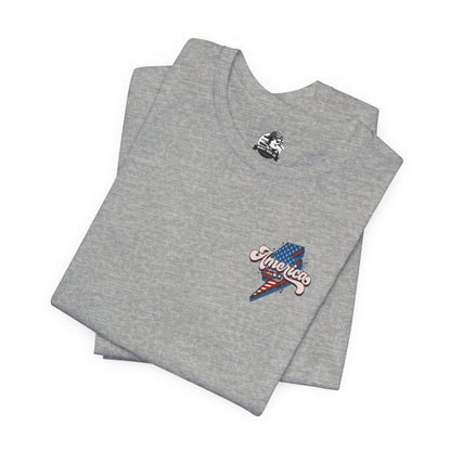 Patriotic Baseball Tee, Unisex T-Shirt, Independence Day Apparel, Sports Fan Gear, Summer BBQ Outfits, Casual Everyday Wear