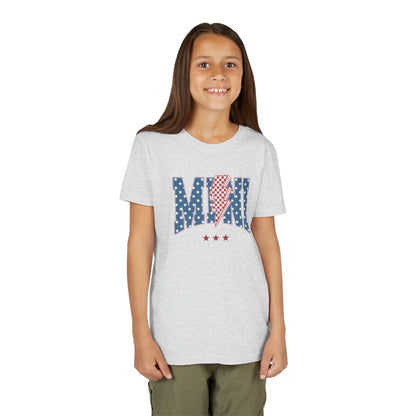 Patriotic Youth Tee, Kids 4th of July Shirt, Mini American Flag T-Shirt, Summer Playwear, Independence Day Gift