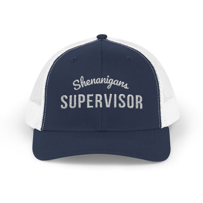 Shenanigans Supervisor Snapback Trucker Cap | Fun Cap for Supervisors, Gift for Managers, Casual Hat, Summer Accessory, Work Hat
