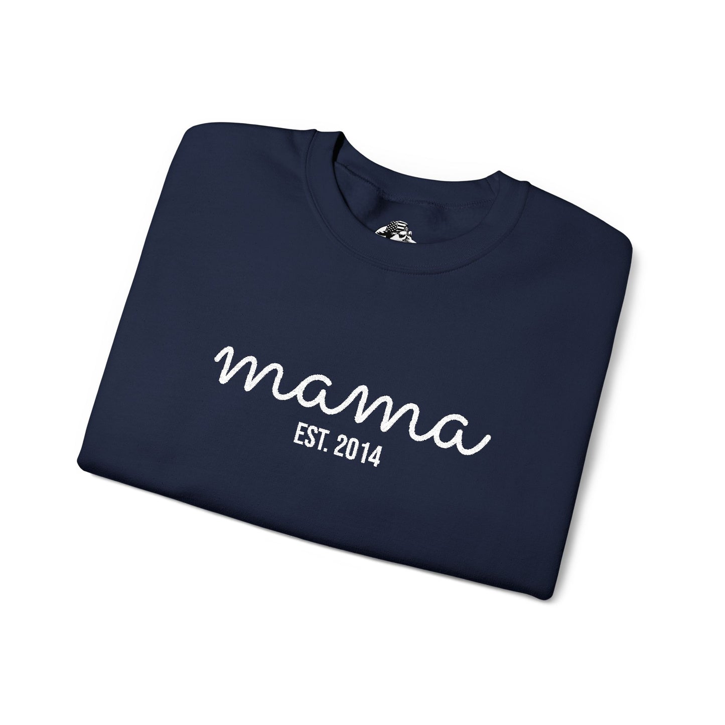 Custom Embroidered Mama Cursive Fleece Crewneck