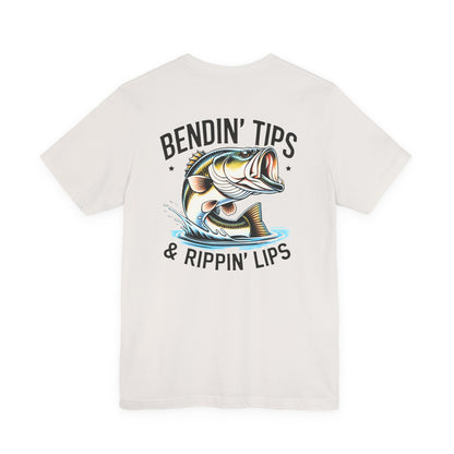 Bitin' Lips & Rippin' Lips - Graphic Tee -Fishing Tee