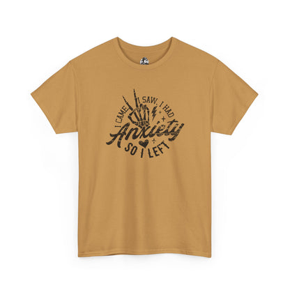 Anxiety-Relief Unisex Heavy Cotton Tee, Funny Mental Health Shirt, Casual Wear, Unique Gift for Friends, Motivational Outfit, Humor Tee