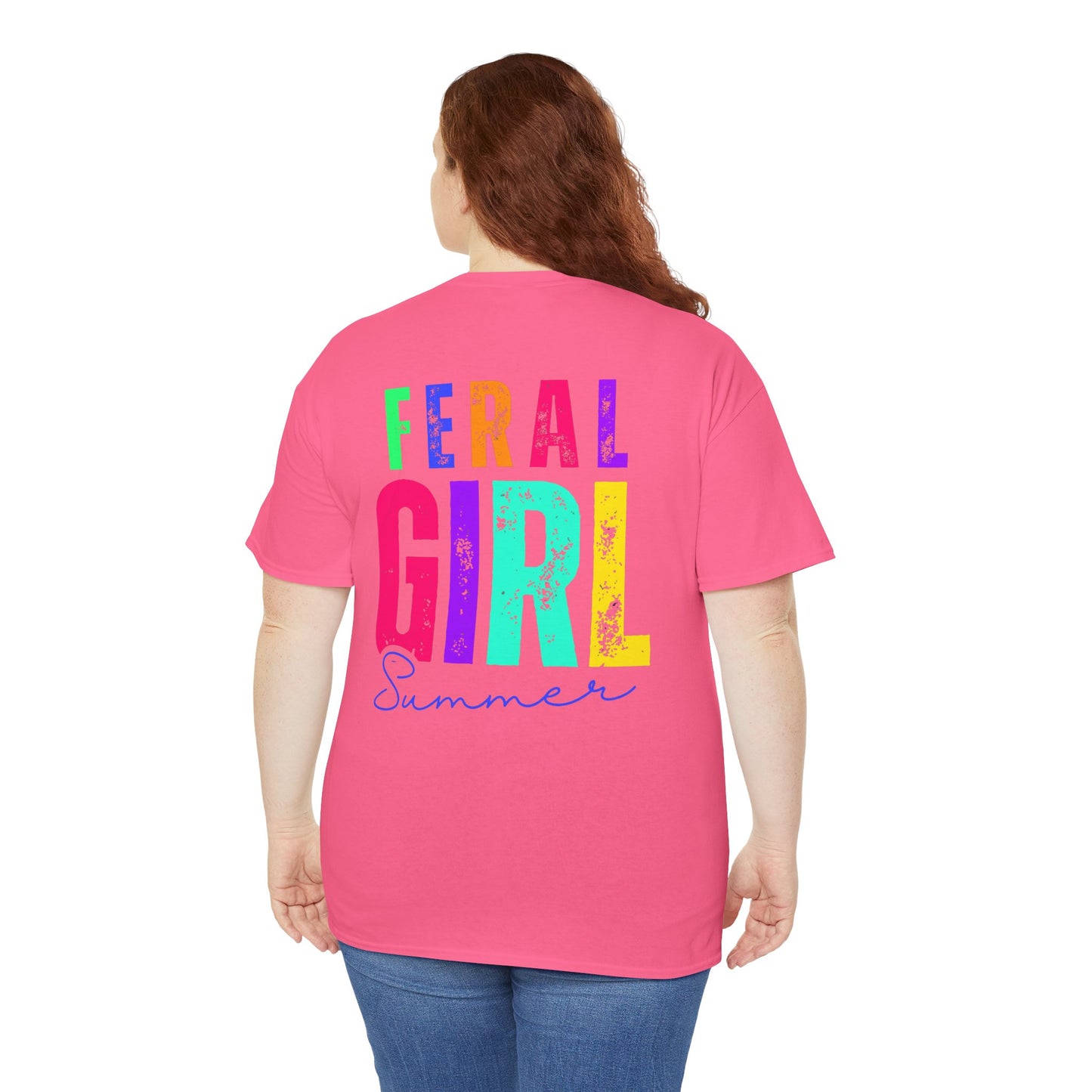 Feral Girl Summer Tee, Trendy Unisex T-Shirt, Casual Summer Wear, Gift for Friends, Festival Outfit, Playful Graphic Tee