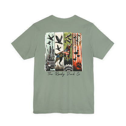 The RowdyDuckCo -Graphic Tee - American Flag Country