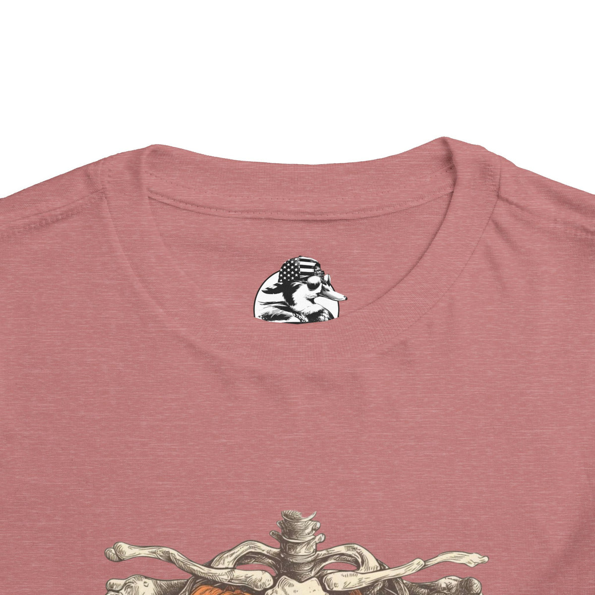 Toddler Pumpkin Skeleton Tee