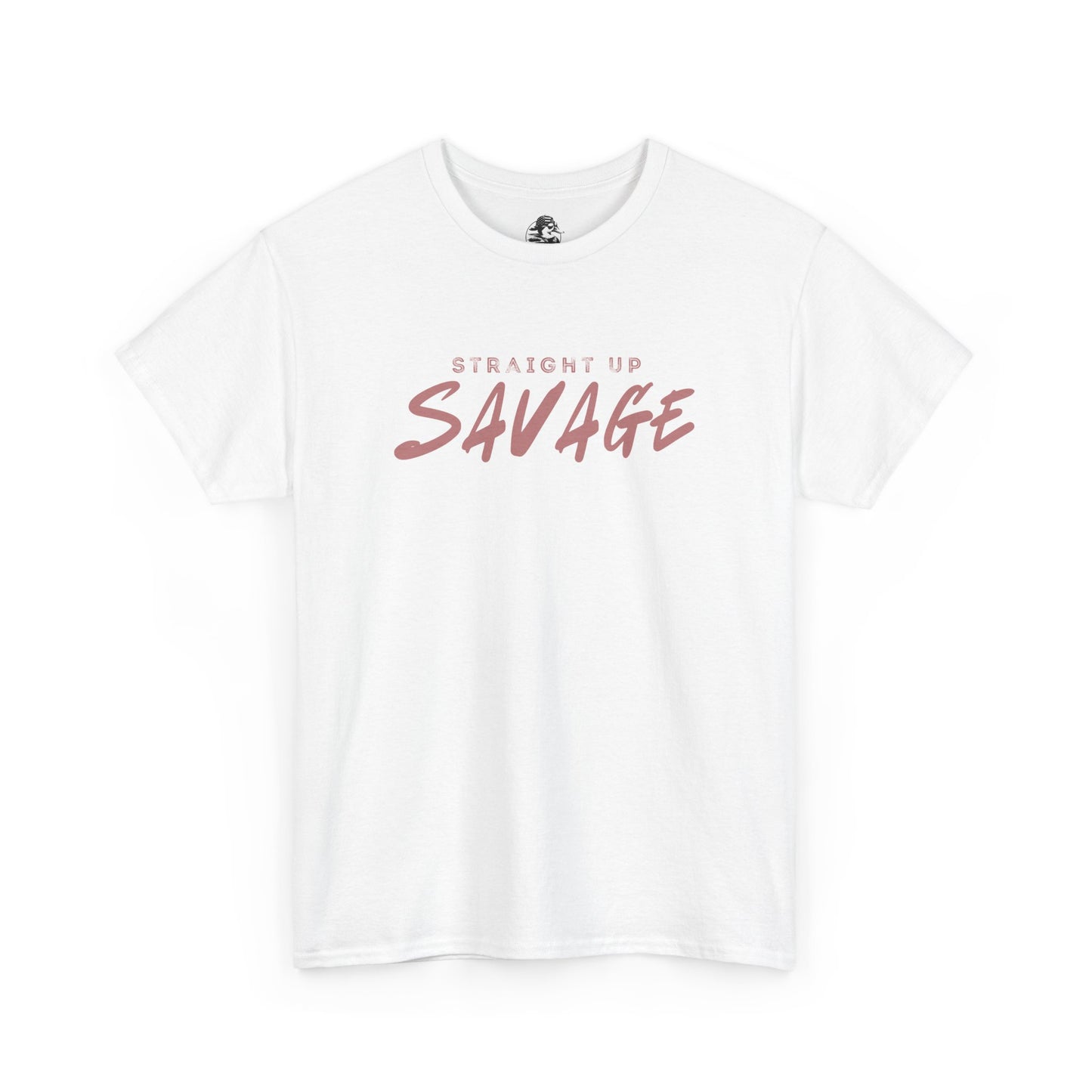 Unisex Heavy Cotton Tee - "Straight Up Savage" Apparel, Funny Gift for Friends, Casual Wear, Street Style Clothing, Birthday T-Shirt