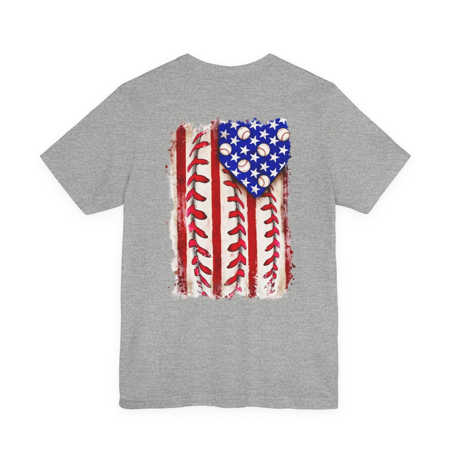 Patriotic Baseball Tee, Unisex T-Shirt, Independence Day Apparel, Sports Fan Gear, Summer BBQ Outfits, Casual Everyday Wear