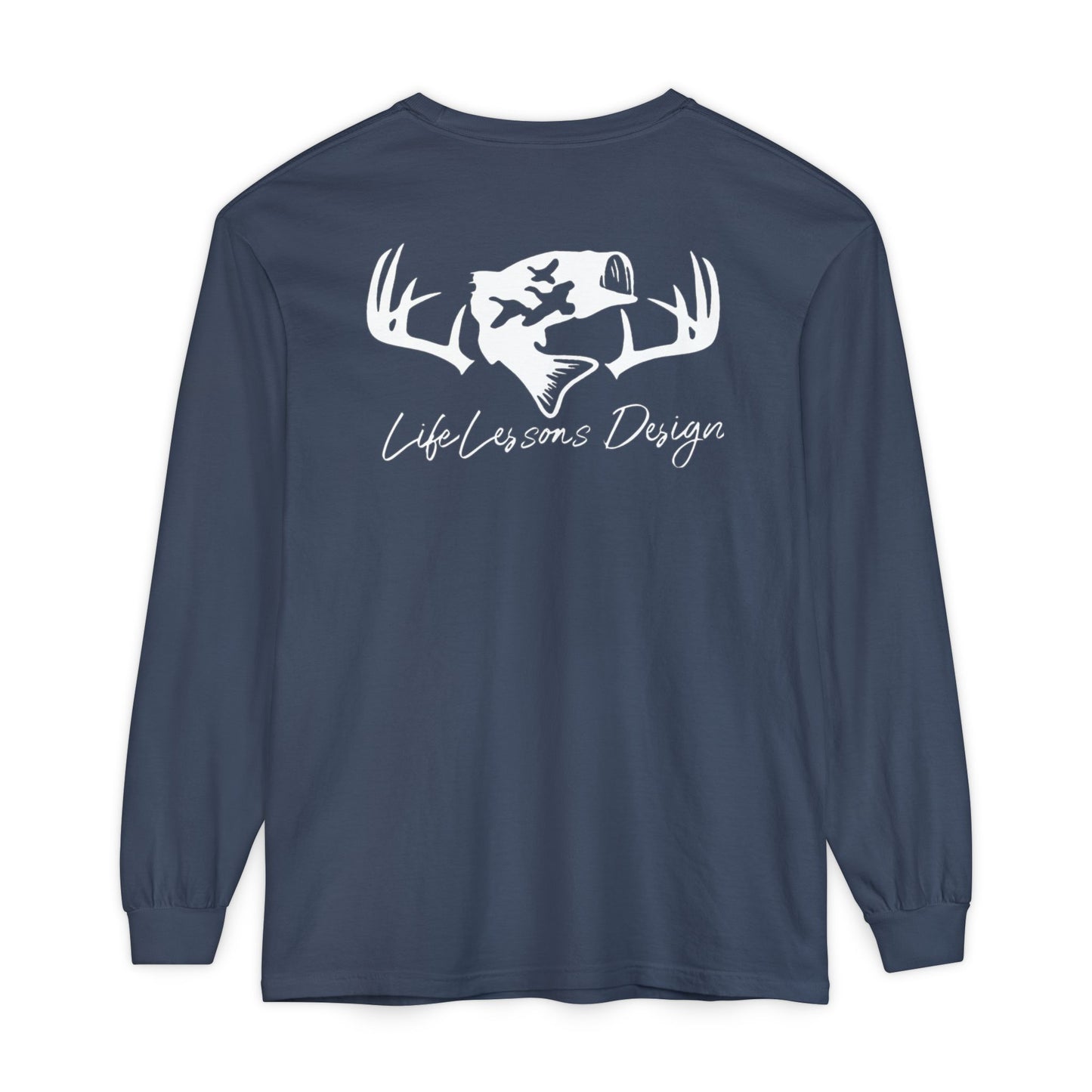 Life Lessons Design fishing & Hunting Long Sleeve Tee