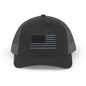 Patriotic Snapback Trucker Cap with American Flag Design