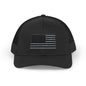 Patriotic Snapback Trucker Cap with American Flag Design