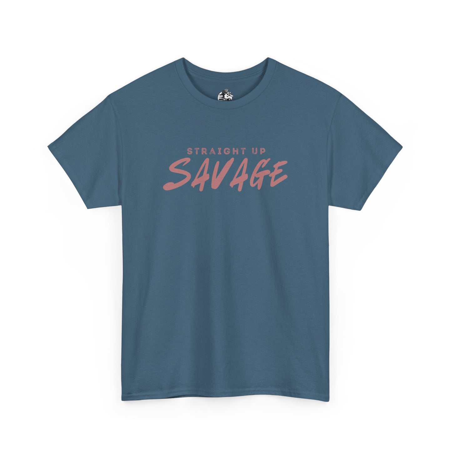 Unisex Heavy Cotton Tee - "Straight Up Savage" Apparel, Funny Gift for Friends, Casual Wear, Street Style Clothing, Birthday T-Shirt