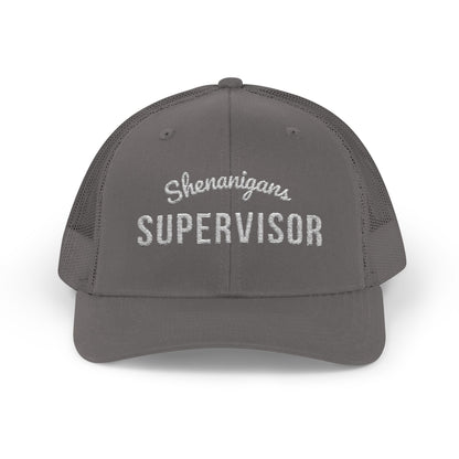 Shenanigans Supervisor Snapback Trucker Cap | Fun Cap for Supervisors, Gift for Managers, Casual Hat, Summer Accessory, Work Hat