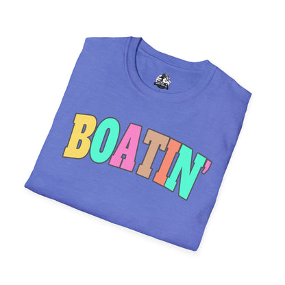 Colorful Boat Themed Unisex Softstyle T-Shirt, Perfect for Summer Days and Casual Outings, Gift for Boating Enthusiasts