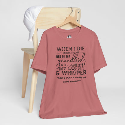 Humorous Grandparent Tee, Grandkids T-Shirt, Funny Family Shirt, Gift for Grandma, Birthday Gift, Casual Wear