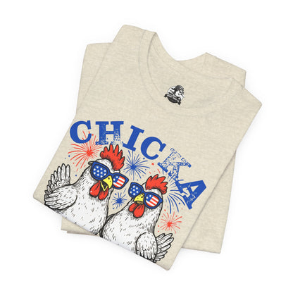 Chic Chicken Graphic Tee, Fun Unisex T-Shirt, Summer Fashion, Gift for Farm Lovers, Quirky Casual Wear, Boho Style