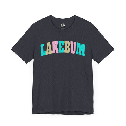 Lakebum Unisex Short Sleeve Tee - Perfect for Summer Getaways, Beach Days, Lake Trips, Casual Outings, Colorful Graphic Tee