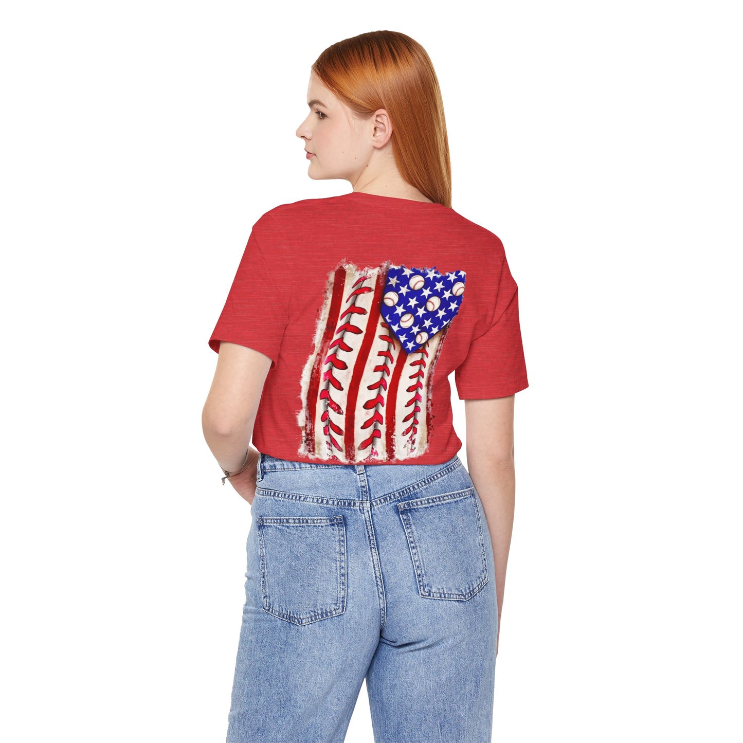 Patriotic Baseball Tee, Unisex T-Shirt, Independence Day Apparel, Sports Fan Gear, Summer BBQ Outfits, Casual Everyday Wear