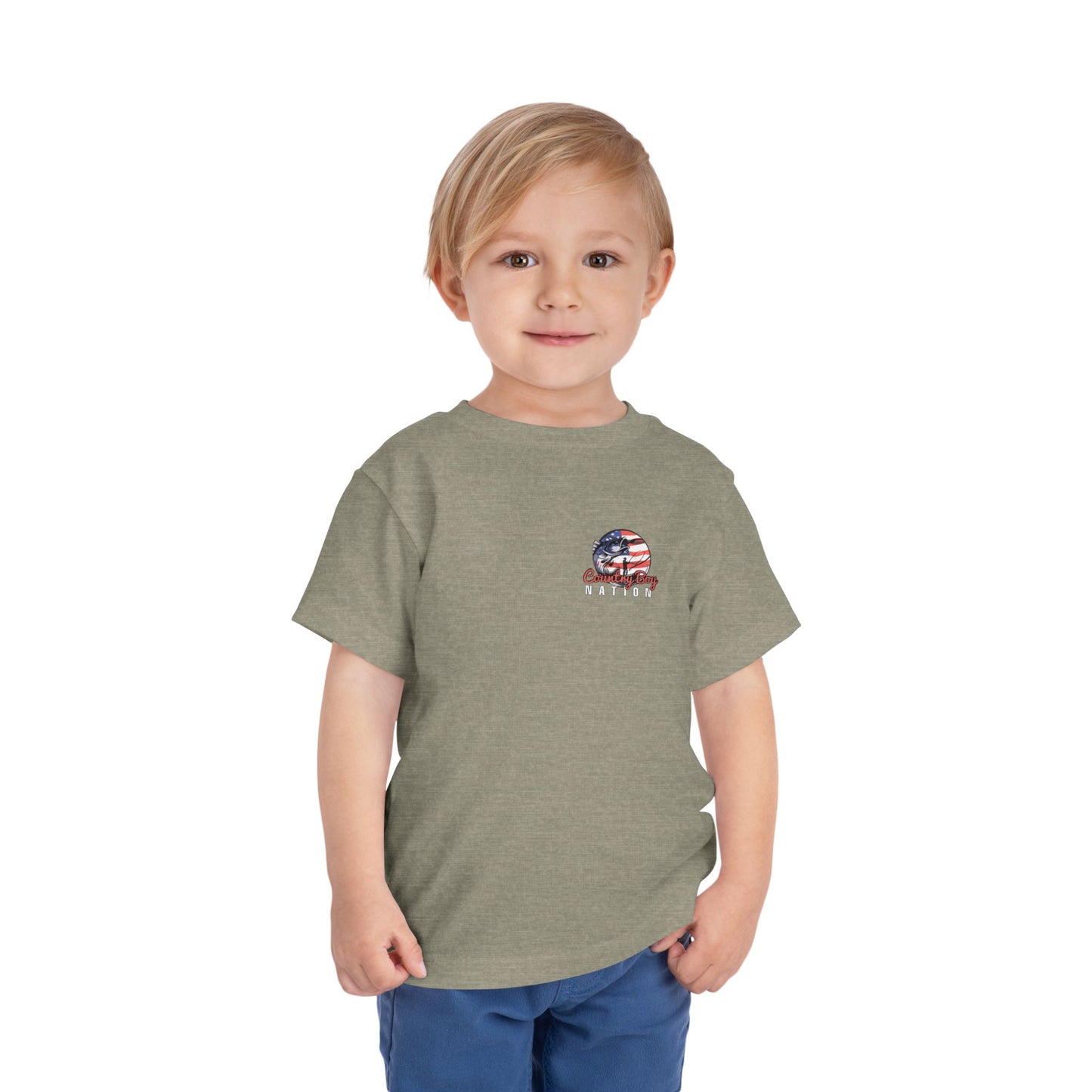 Toddler Short Sleeve Tee - Country Boy Nation Fishing Logo