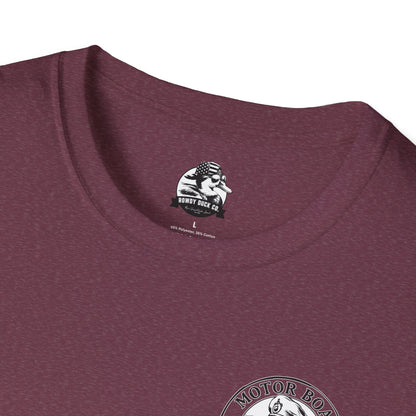 Motor Boat Captain Unisex Softstyle T-Shirt - Nautical Adventure Tee