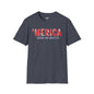 'Merica Kicking Ass T-Shirt | Unisex Softstyle Tee for Patriotic Celebrations, 4th of July, Casual Wear, Gifts, Team Spirit