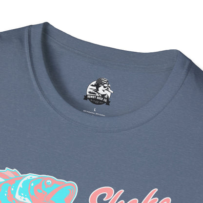 Shake That Bass Unisex Softstyle T-Shirt - Fun Fishing Graphic Tee