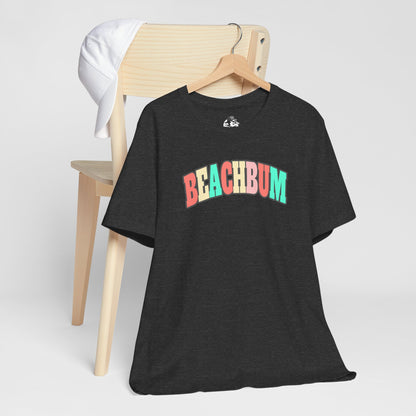 Beach Bum Unisex Tee, Summer Vibes Shirt, Casual Wear, Beach Party Top, Gift for Travel Lovers, Relaxed Summer Attire