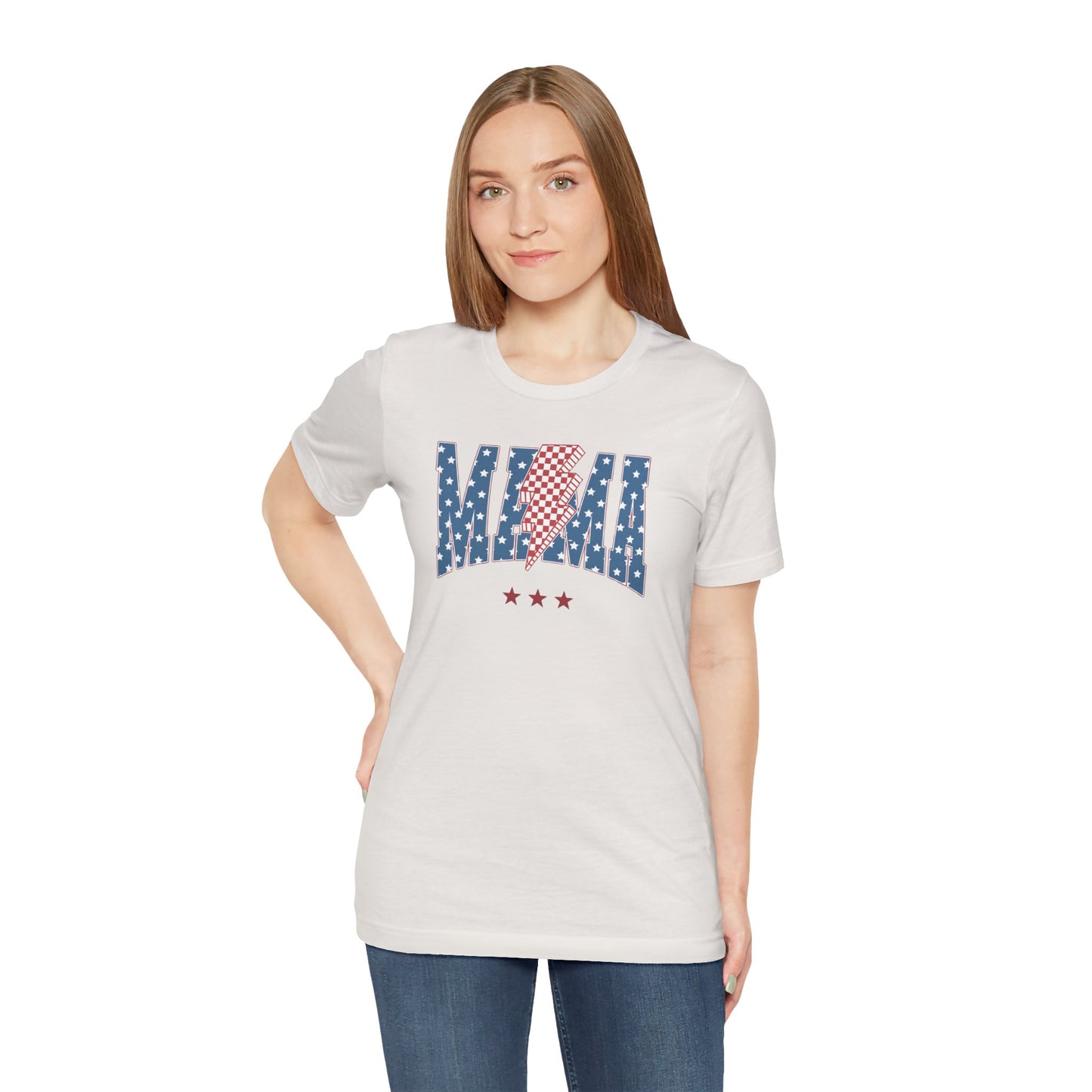 Comfy Women's Graphic tee - Mama -Stars & stripes -lightning bolt