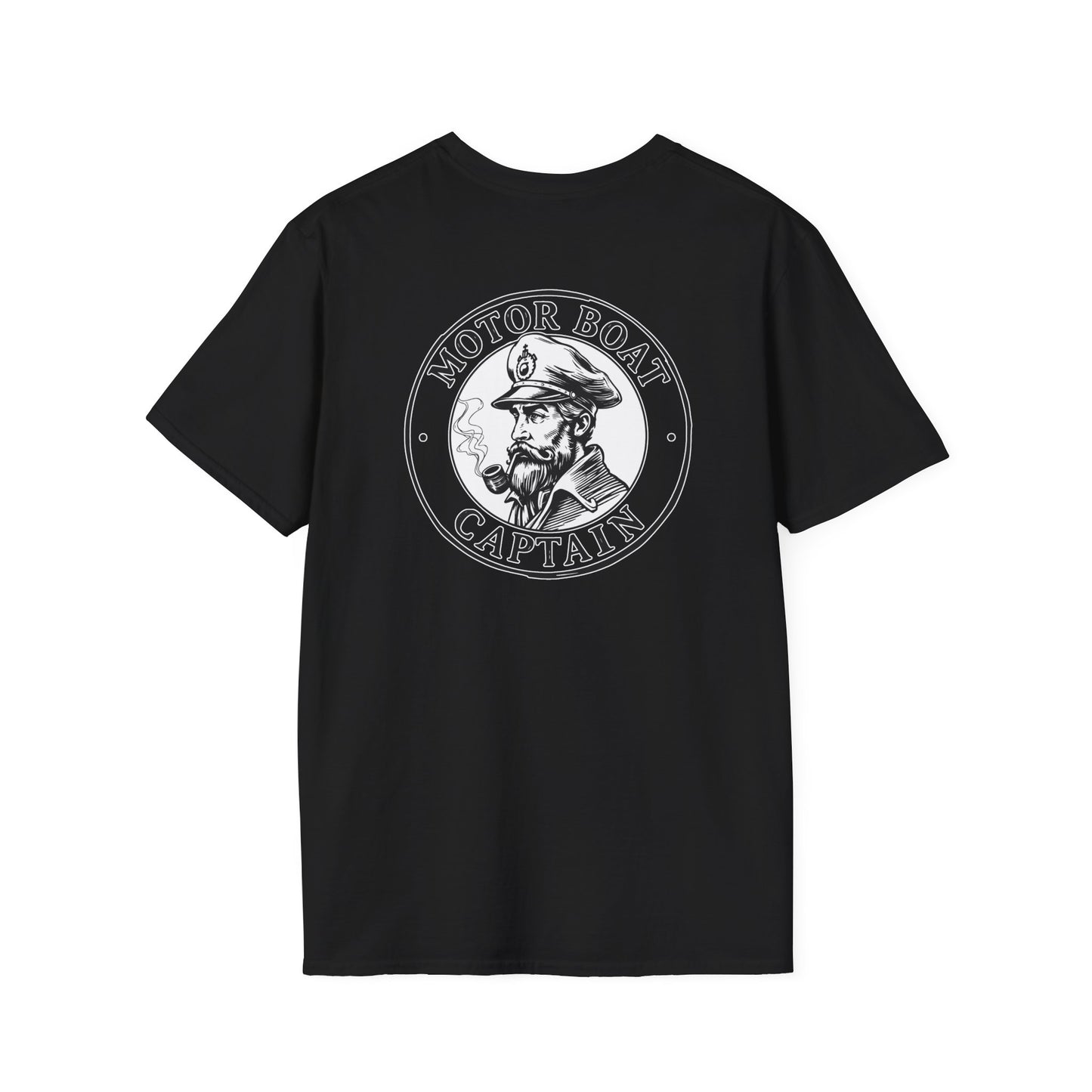 Motor Boat Captain Unisex Softstyle T-Shirt - Nautical Adventure Tee