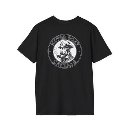 Motor Boat Captain Unisex Softstyle T-Shirt - Nautical Adventure Tee