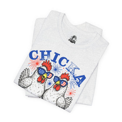Chic Chicken Graphic Tee, Fun Unisex T-Shirt, Summer Fashion, Gift for Farm Lovers, Quirky Casual Wear, Boho Style