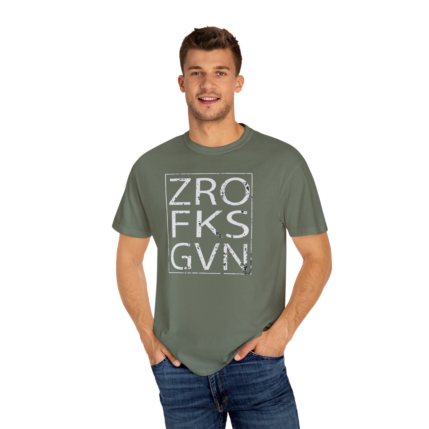 Zero Fcks Given Garment-Dyed T-shirt