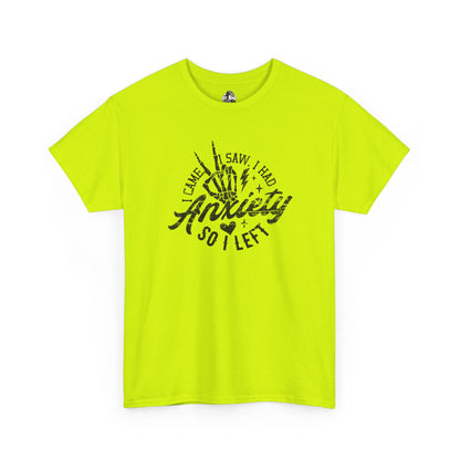 Anxiety-Relief Unisex Heavy Cotton Tee, Funny Mental Health Shirt, Casual Wear, Unique Gift for Friends, Motivational Outfit, Humor Tee