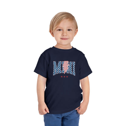 Mini USA Stars Toddler Tee, Perfect for 4th of July, Independence Day, Baby Shower Gift, Picnic, Toddler Playwear, Kids Apparel
