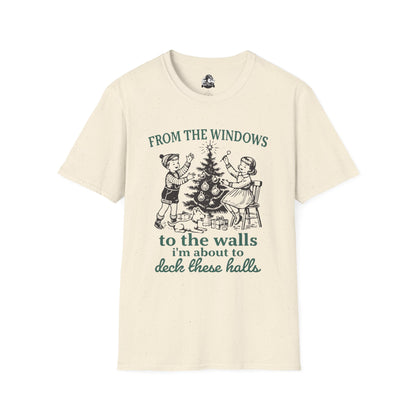 Christmas Humor Graphic T-Shirt - 'From the Windows to the Walls'