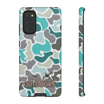 Turqoise old school camo Phone Case - Life Lessons Outdoors