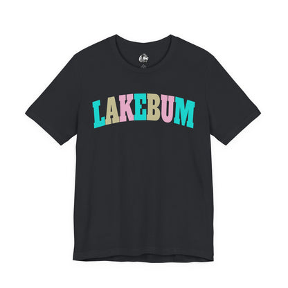 Lakebum Unisex Short Sleeve Tee - Perfect for Summer Getaways, Beach Days, Lake Trips, Casual Outings, Colorful Graphic Tee