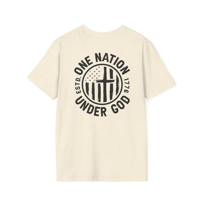 Patriotic Unisex T-Shirt - One Nation Under God, Casual Tee, Gift for Veterans, American Pride Shirt, Everyday Wear