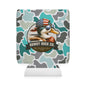 Stylish Turqoise Camo Can Cooler Sleeve - Perfect for Parties and Outdoor Fun!